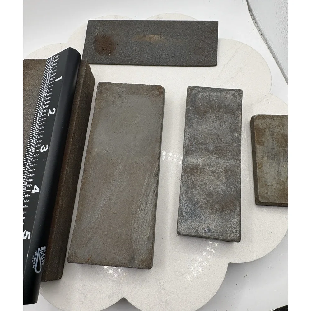 Lot Of 5 Large Small Sharpening Stones Whetstones No Box Knife Blade Sword Sharp